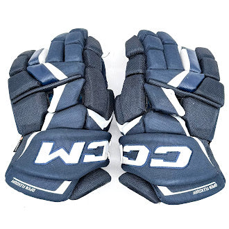 Occasion - CCM FT6 Pro - Gant de hockey intermédiaire Pro Stock (bleu marine/blanc)